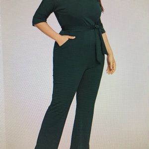 Hunter green jumpsuit